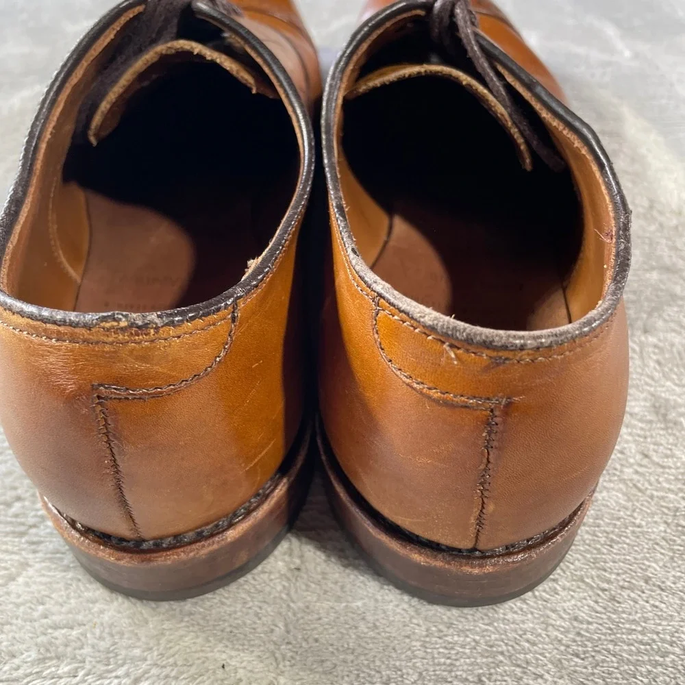 Allen‎ Edmonds Fifth Avenue Oxford Dress Shoes Mens 8.5  Brown Leather Cap Toe